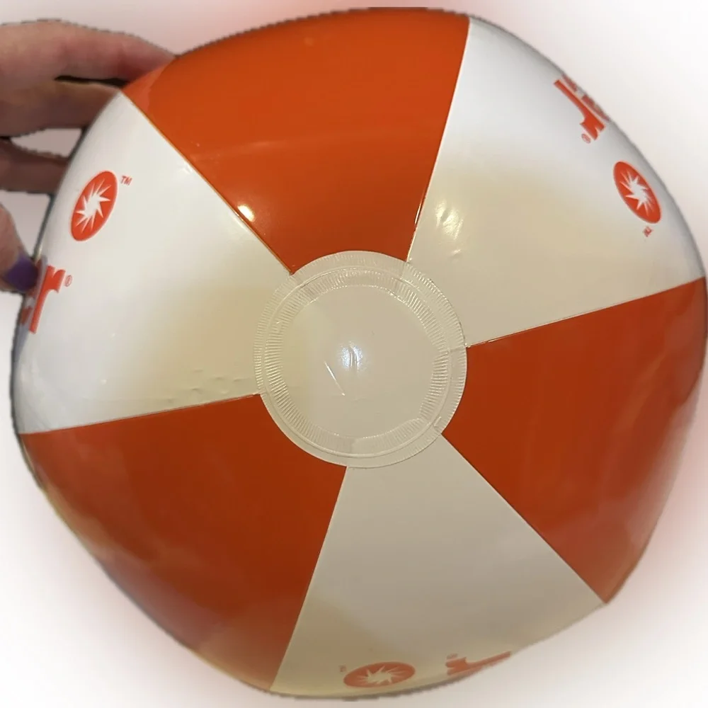 VTG RARE SHELL VPOWER INFLATABLE BEACH BALL EMPLOYEE PERK GIFT COLLECTIBLE PROMO